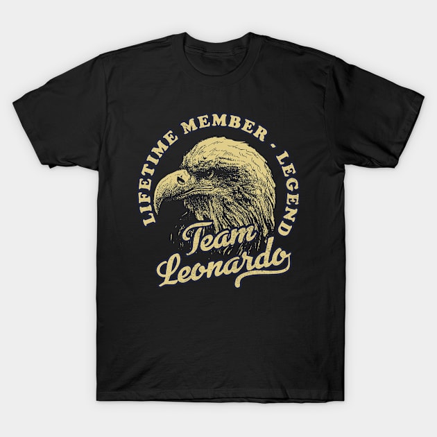 Leonardo Name - Lifetime Member Legend - Eagle T-Shirt by Stacy Peters Art
